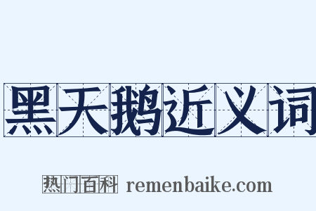 黑天鹅近义词是什么意思的图片